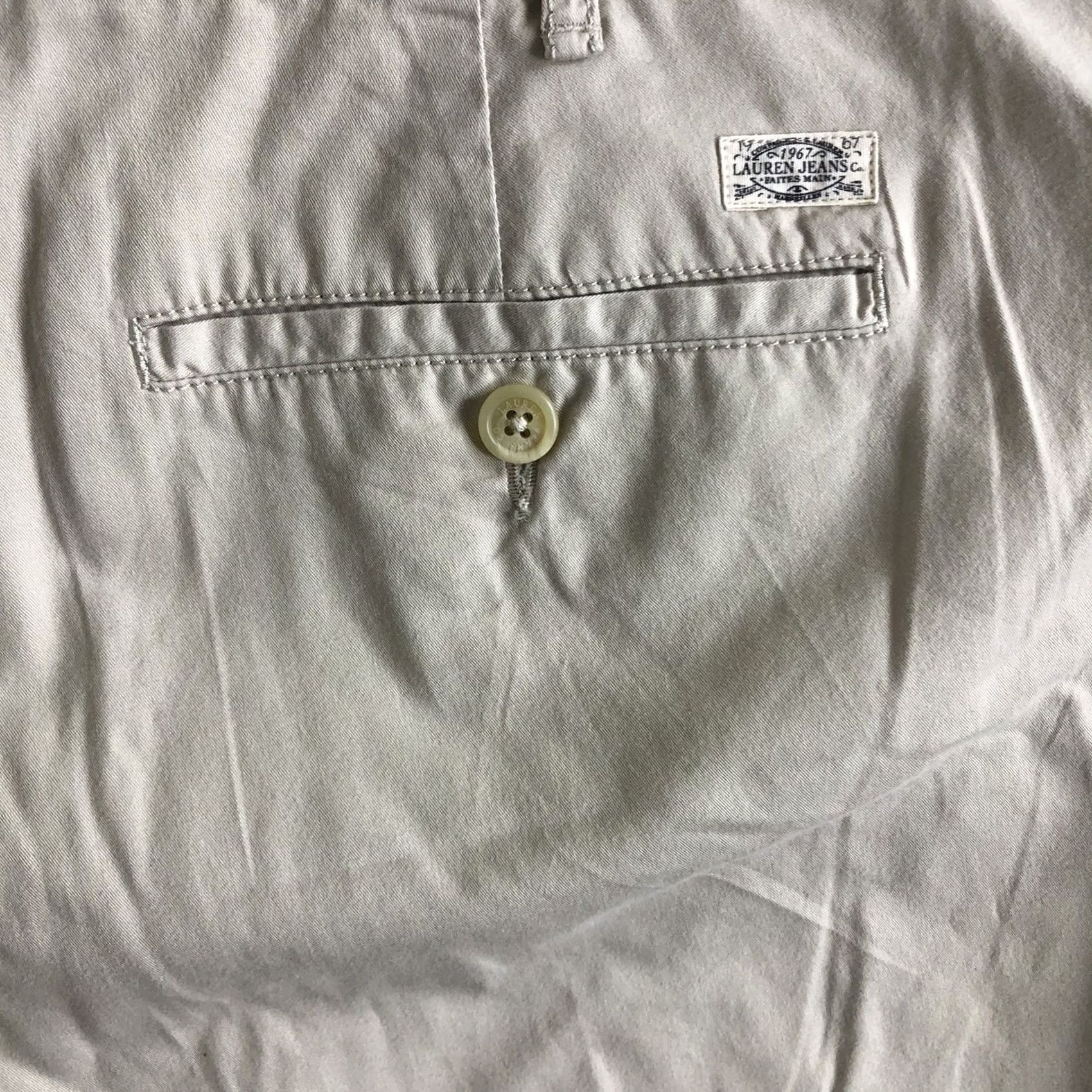 Ralph Lauren Lauren Ralph Lauren LRL Shorts Flat Front 100% Cotton 6 inches Beige Women Size 32" / US 10 / IT 46 - 4 Thumbnail