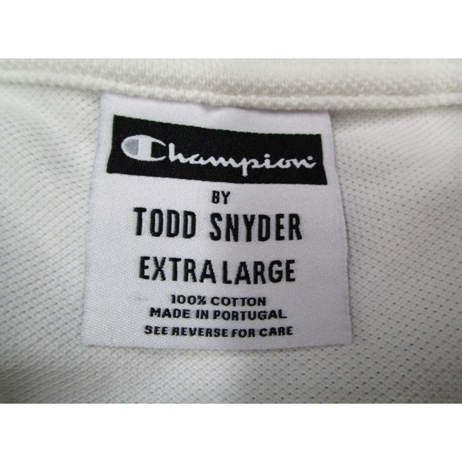 Todd Snyder VINTAGE Todd Snyder x Champion Polo Shirt Mens XL White Short Sleeve Cotton Logo 90s Casual Size US XL / EU 56 / 4 - 3 Thumbnail