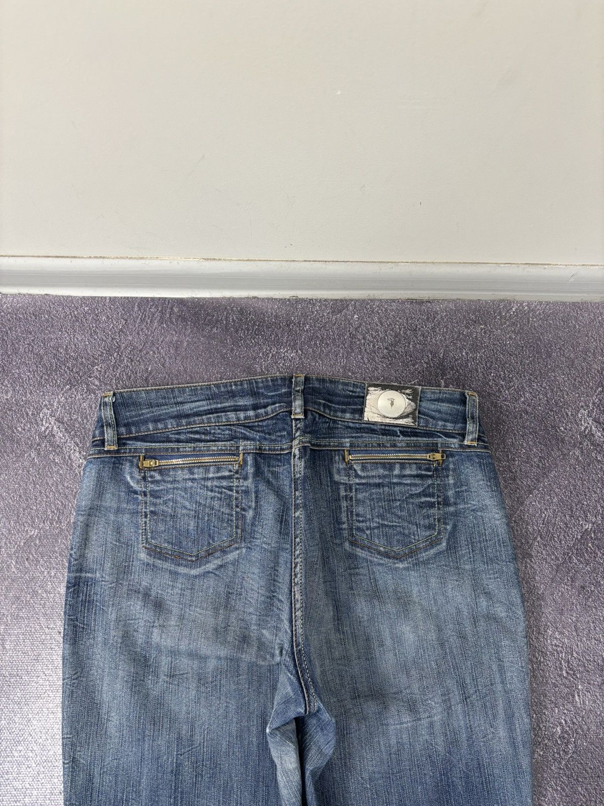 Trussardi Vintage Trussardi Women’s Bottoms Zip Faded Blue Denim Jeans Size 31" - 18 Thumbnail