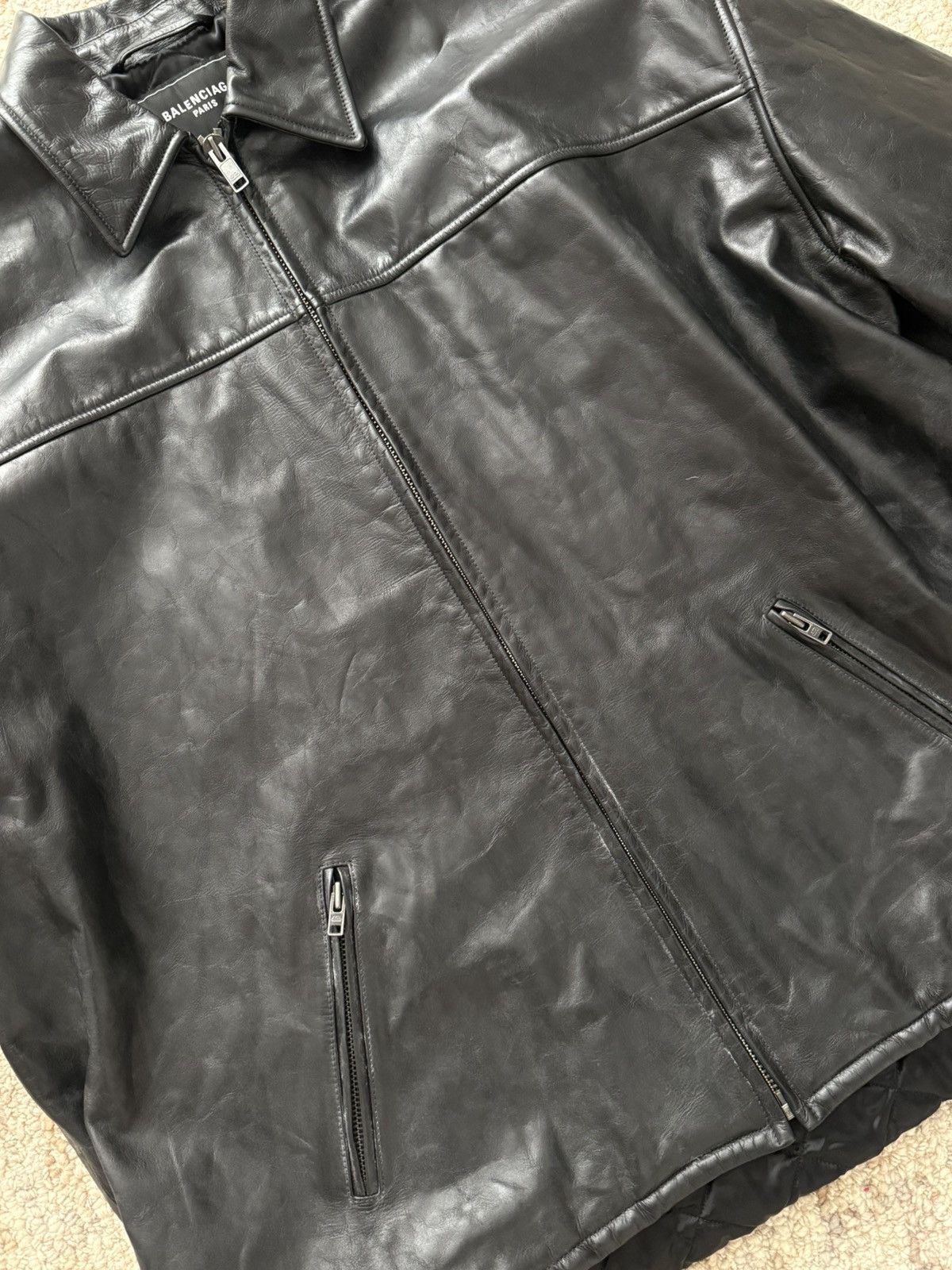 Balenciaga Balenciaga Oversized Padded Leather Jacket Size US M / EU 48-50 / 2 - 4 Thumbnail