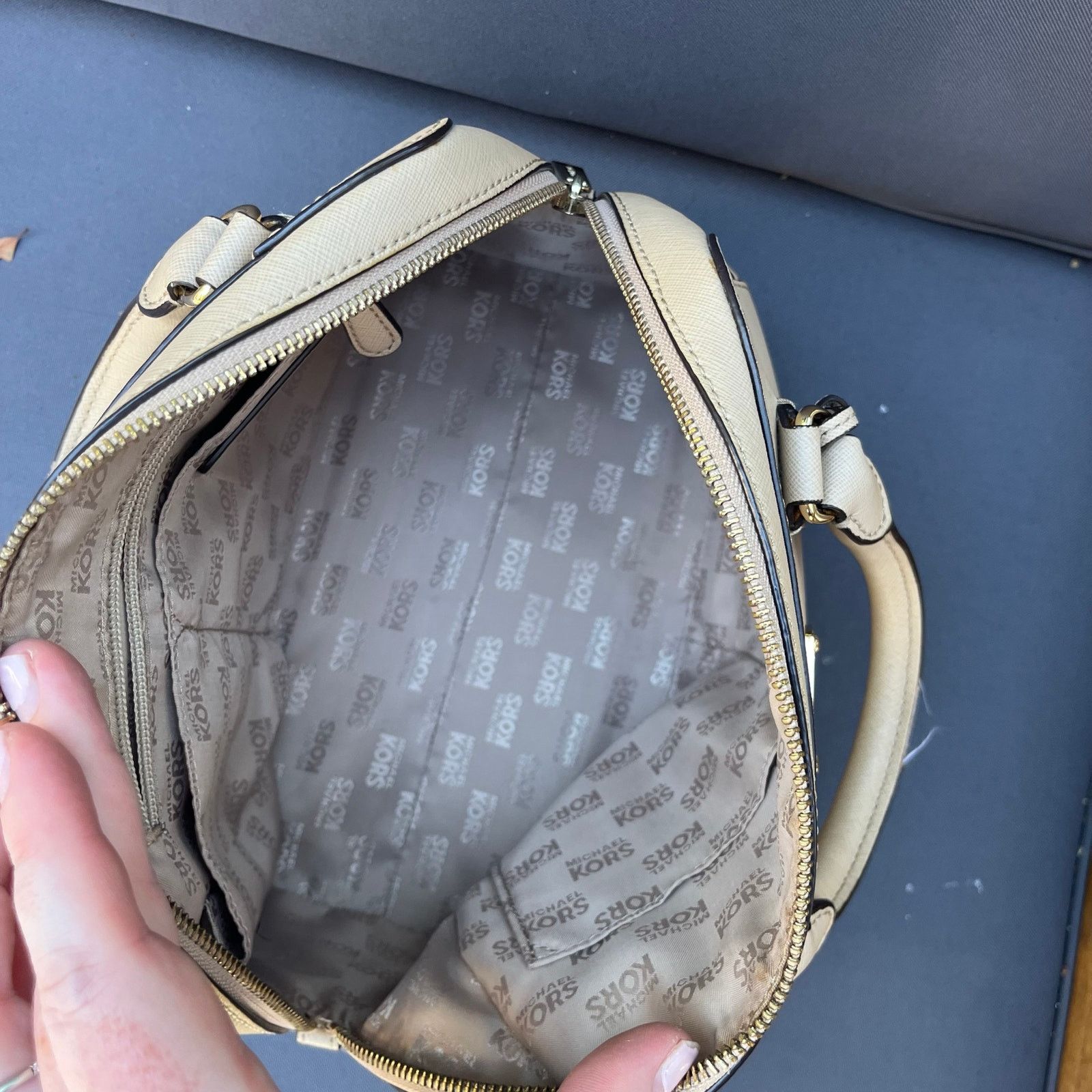 Michael Kors MICHAEL KORS Beige Leather Satchel Bag, Handheld Size ONE SIZE - 10 Thumbnail
