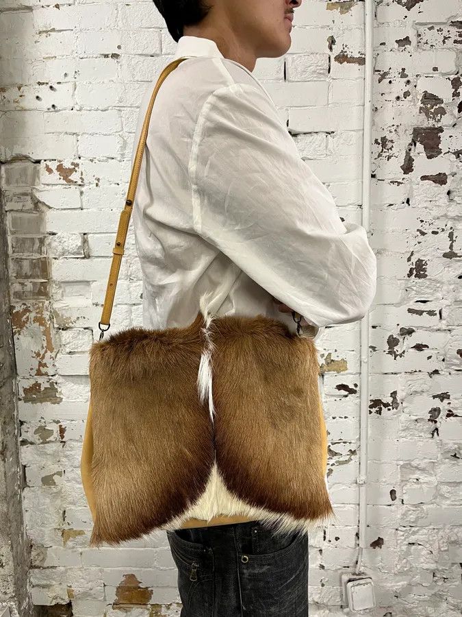 Dries Van Noten SS2015 Dries Van Noten Fur Beige Leather Shoulder Bag Size ONE SIZE - 7 Thumbnail
