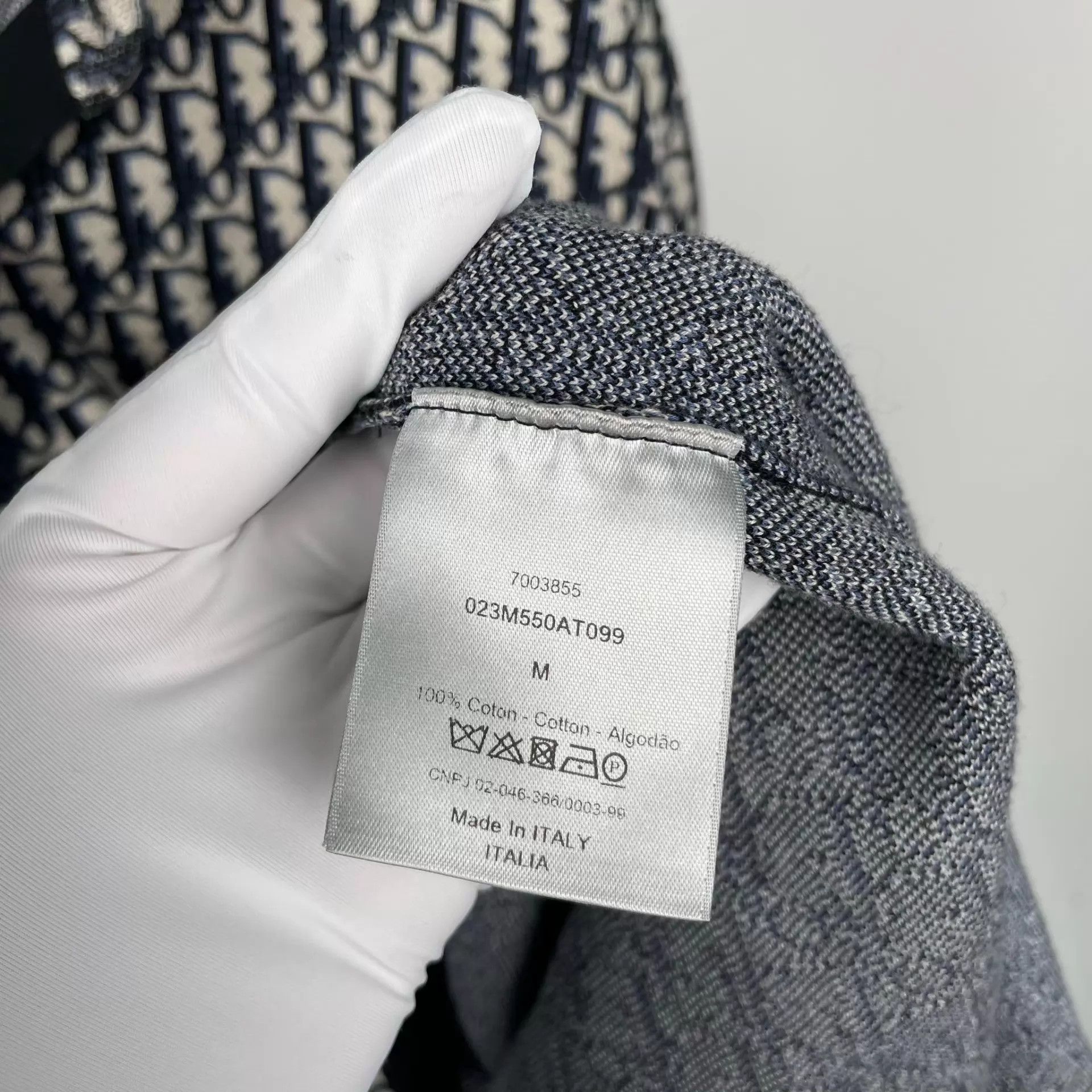 Dior Dior Cotton All-Over Print Gray M Jacket Size US L / EU 52-54 / 3 - 4 Thumbnail