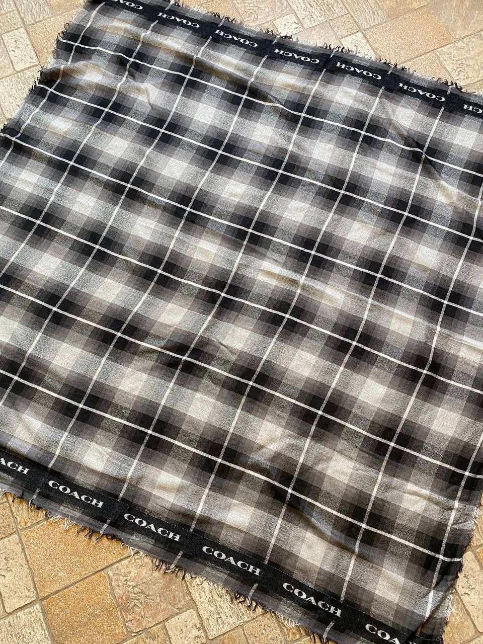 Coach Coach Check Logo Square Scarf Size ONE SIZE - 4 Thumbnail