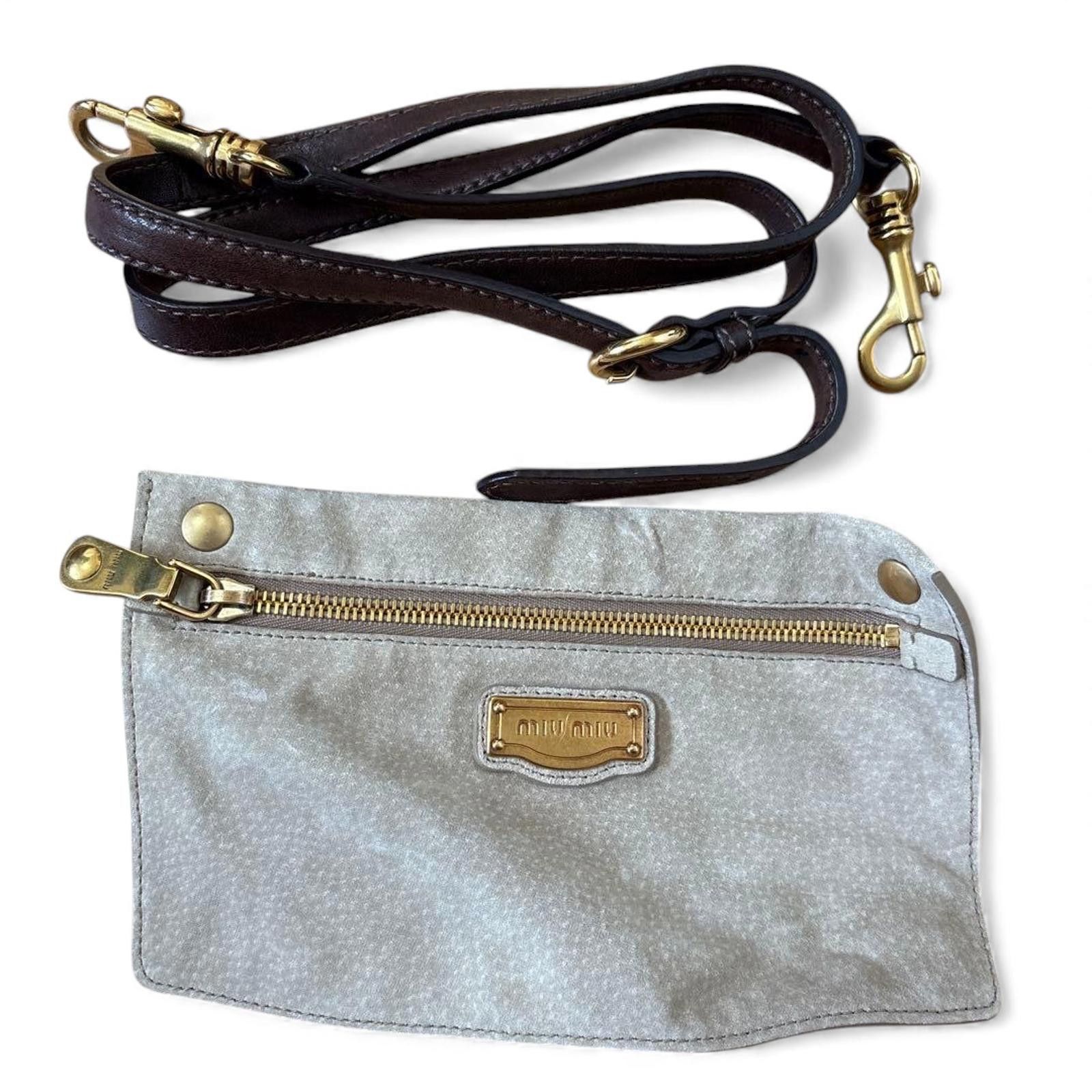 Miu Miu Miu Miu - Two-tone Leather Handbag with Gold-tone Hardware Size ONE SIZE - 6 Thumbnail