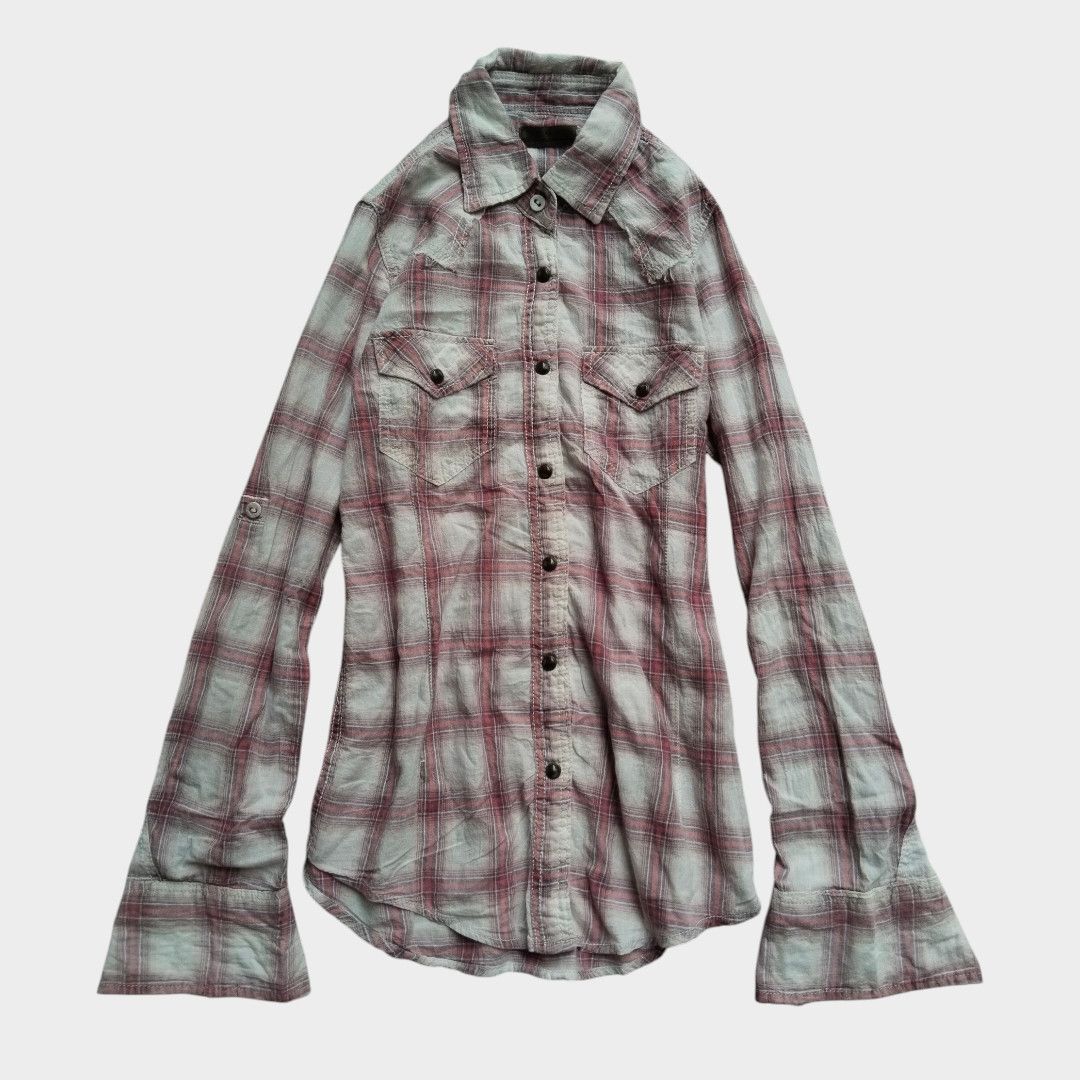 Le Grande Bleu (L.G.B.) GOA Raw hem Western shirt Size US S / EU 44-46 / 1 - 1 Thumbnail