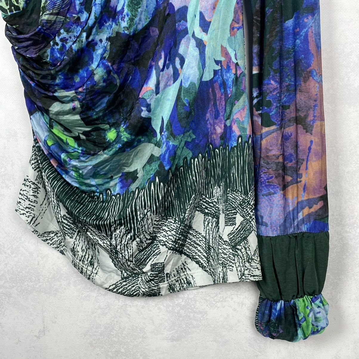 Other Save The Queen Multicolour Viscose Blouse Top Gaultier Style Size S / US 4 / IT 40 - 10 Thumbnail