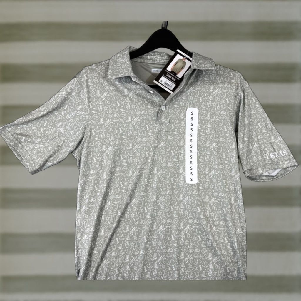 Vintage State Of Mine Texas Performance Golf Polo Shirt Mens S Green Short Sleeve NWT Size US S / EU 44-46 / 1 - 1 Thumbnail