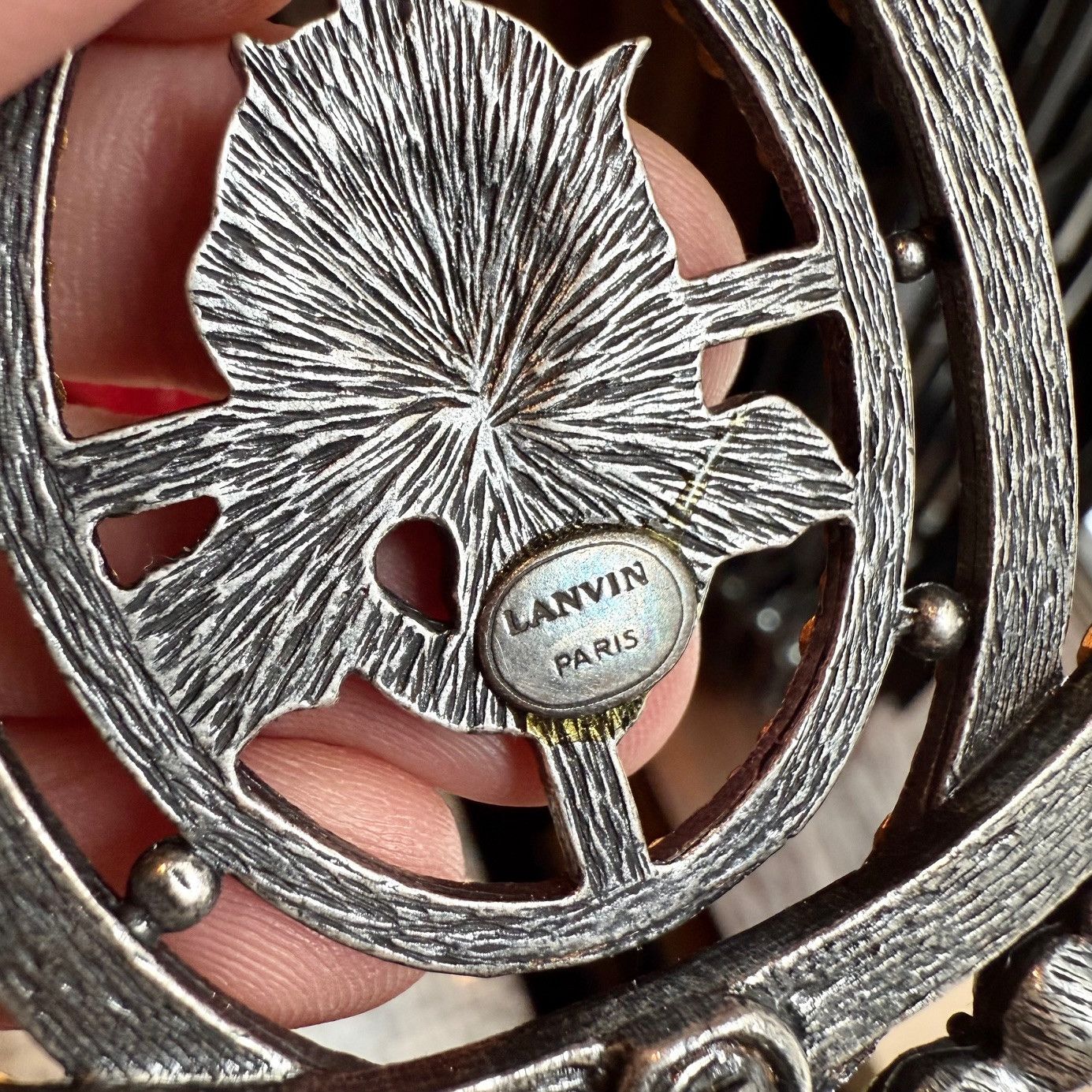 Lanvin Lanvin Crystal Embellished Floral Design Brooch Size ONE SIZE - 8 Thumbnail