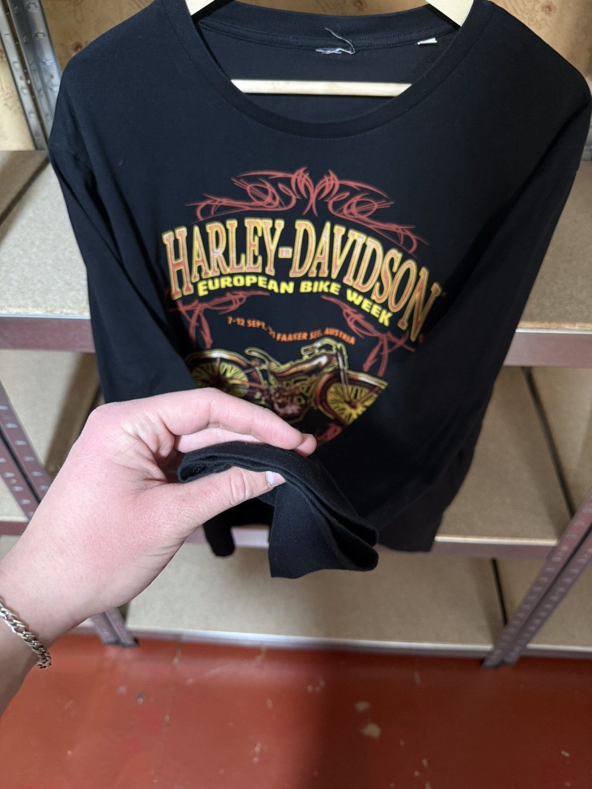 Band Tees × Harley Davidson × Vintage Vintage 2021 Harley Davidson Motorcycles Longsleeve T-Shirt Size US XL / EU 56 / 4 - 4 Thumbnail