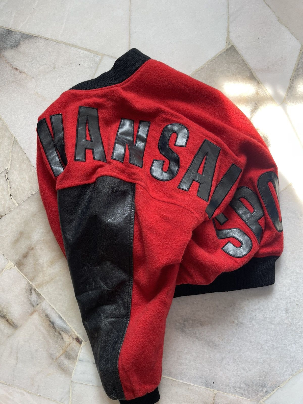 Kansai Yamamoto Rare 80s Kansai Sport Bomber Leather Jacket 97 Size US M / EU 48-50 / 2 - 11 Thumbnail