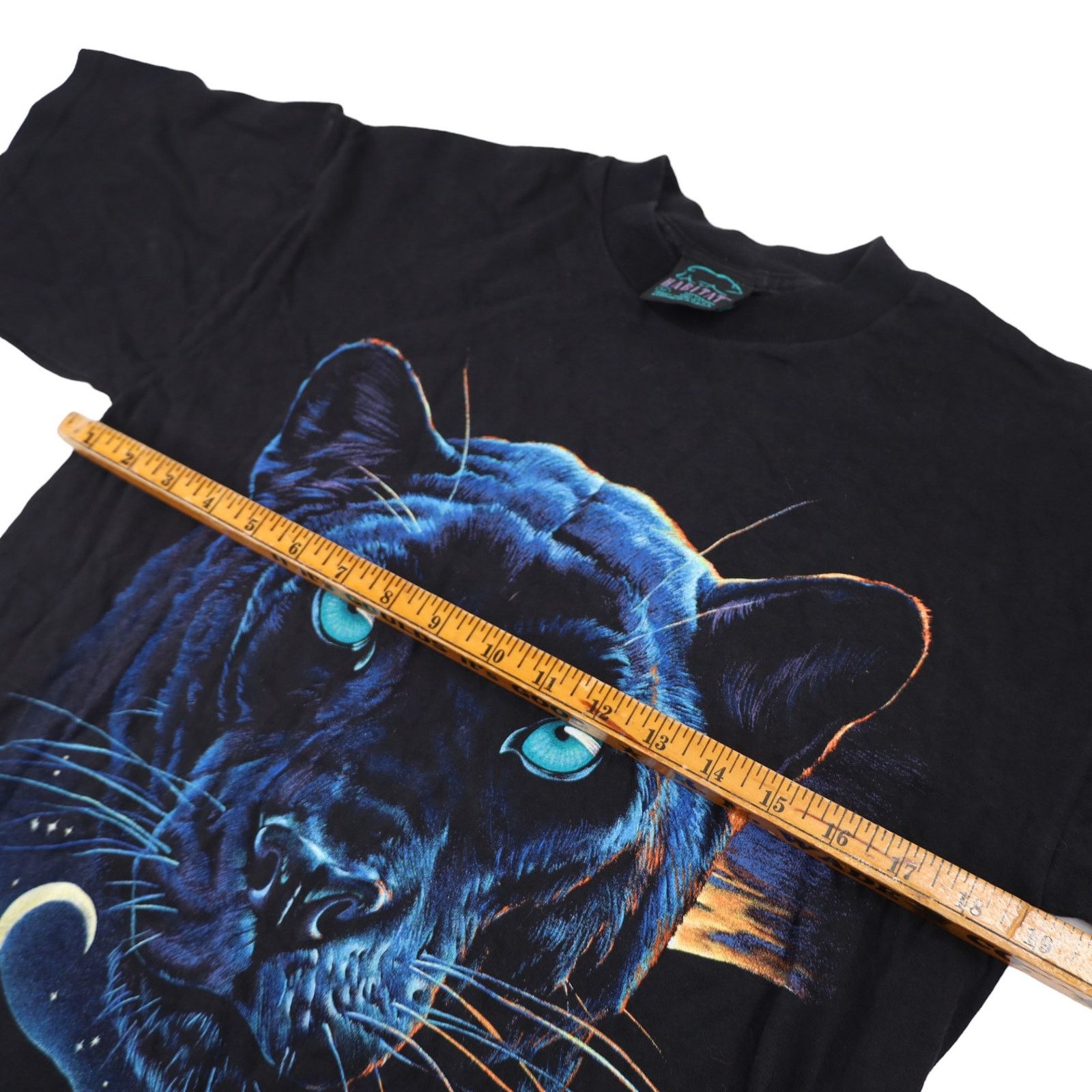 Vintage Vintage Habitat Black Jaguar Night Scene Graphic T Shirt Size US M / EU 48-50 / 2 - 7 Thumbnail