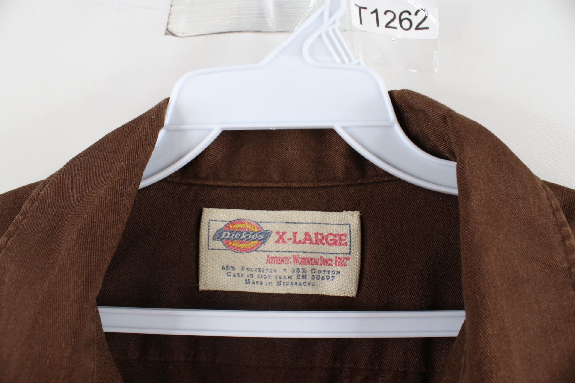 Dickies × Vintage Vintage Dickies Out Short Sleeve Work Mechanic Shirt Brown Size ONE SIZE - 9 Thumbnail