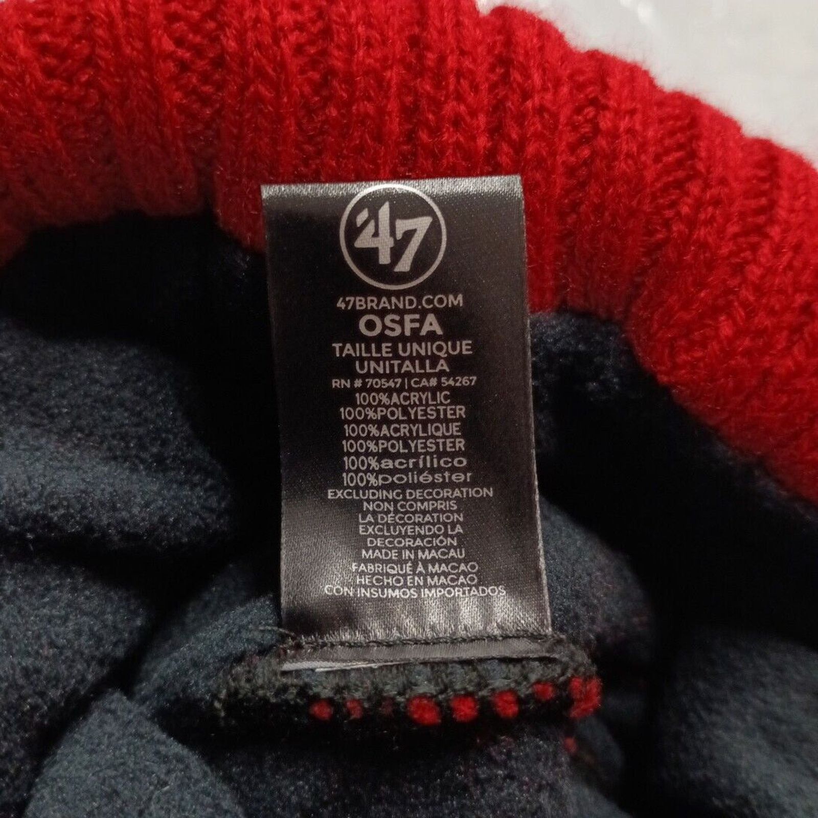 47 Brand Tampa Bay Buccaneers 47 Brand Knit Hat Bering Cap Size ONE SIZE - 4 Thumbnail