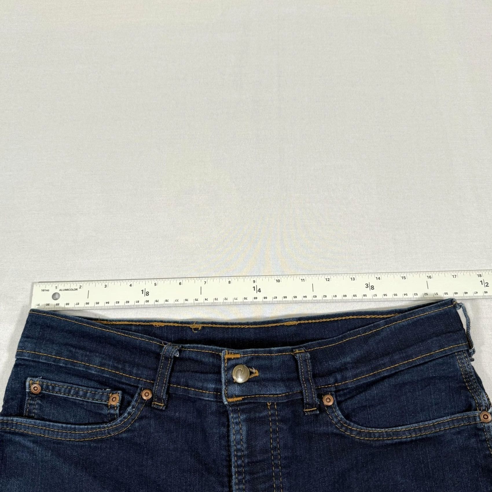Vintage Origin Jeans Men 32x32 Blue Slim Straight Fit Stretch Denim Pants USA Made Size US 32 / EU 48 - 6 Thumbnail