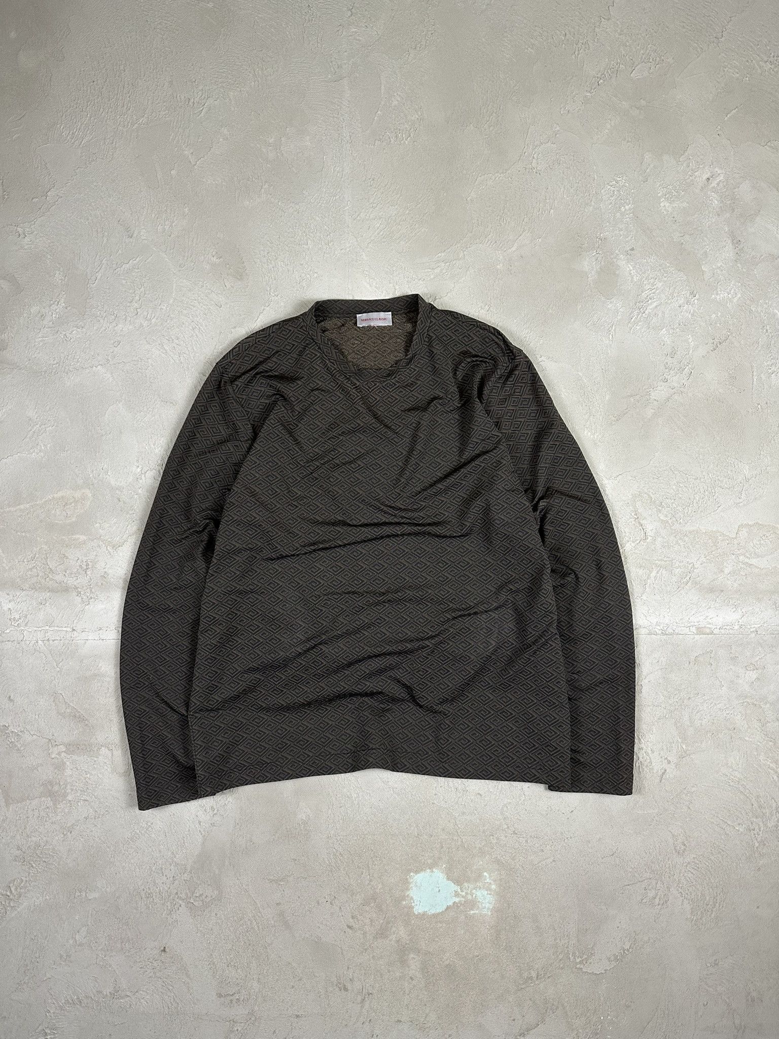 Versace Vintage Versace Classic Monogram Longsleeve T-shirt Size US L / EU 52-54 / 3 - 1 Thumbnail
