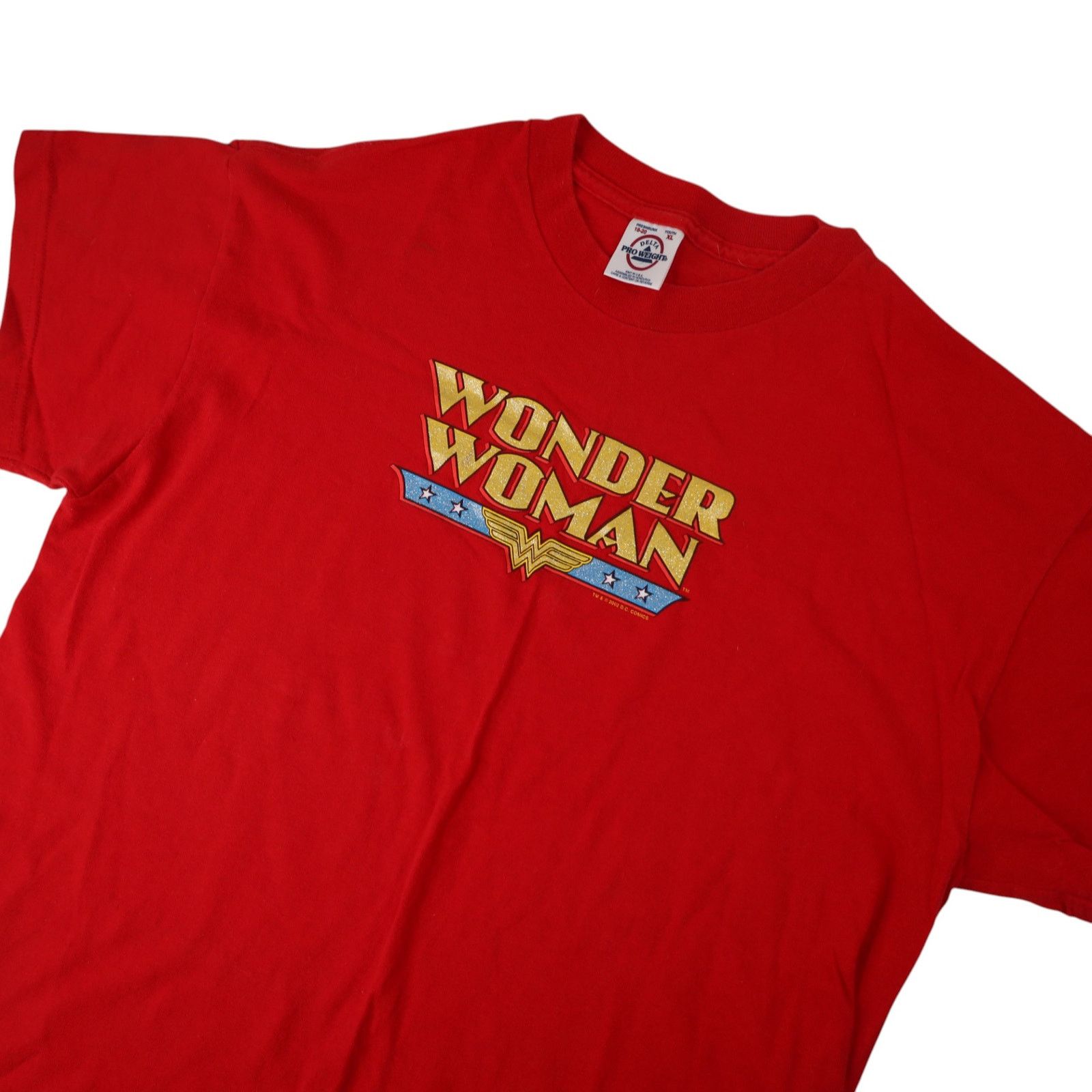 DC Comics Vintage DC Comics Wonder Women Spellout Graphic T Shirt Size XL / US 12-14 / IT 48-50 - 2 Thumbnail
