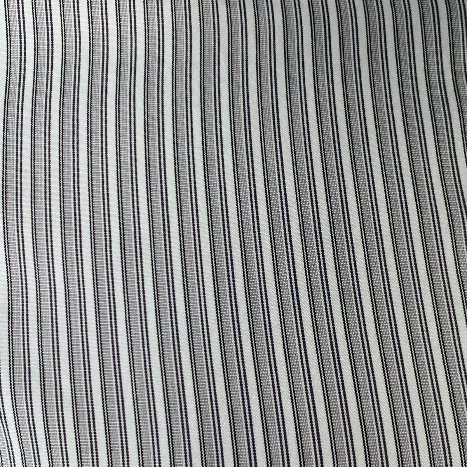 Burberry Prorsum Size S White Grey Stripe Cotton One Pocket Long Sleeve Shirt Size US S / EU 44-46 / 1 - 2 Thumbnail