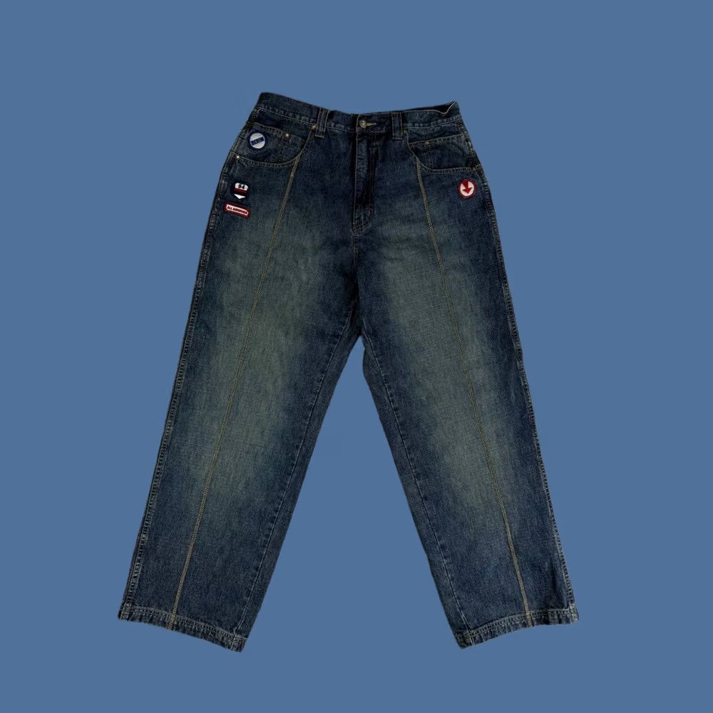 Denime VINTAGE PJ MARK Jeans Baggy Denim 36x32 Y2K Hip Hop Skate Patchwork Mens Size US 36 / EU 52 - 1 Thumbnail