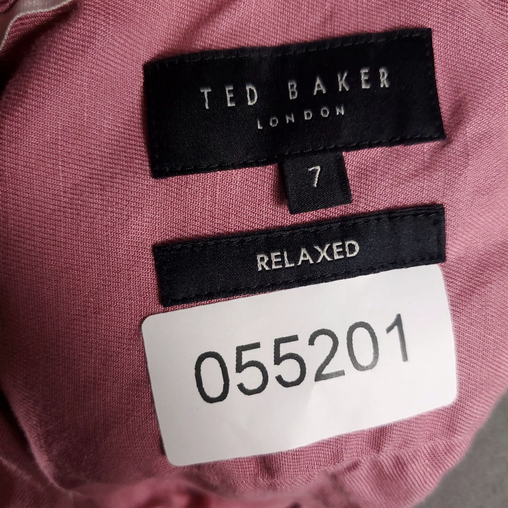 Ted Baker Ted Baker London Shirt Mens Size 7 Red Camp Collar Button-Up Short Sleeve Cotton Linen Lyocell Classic Regular Mens Size US M / EU 48-50 / 2 - 7 Thumbnail