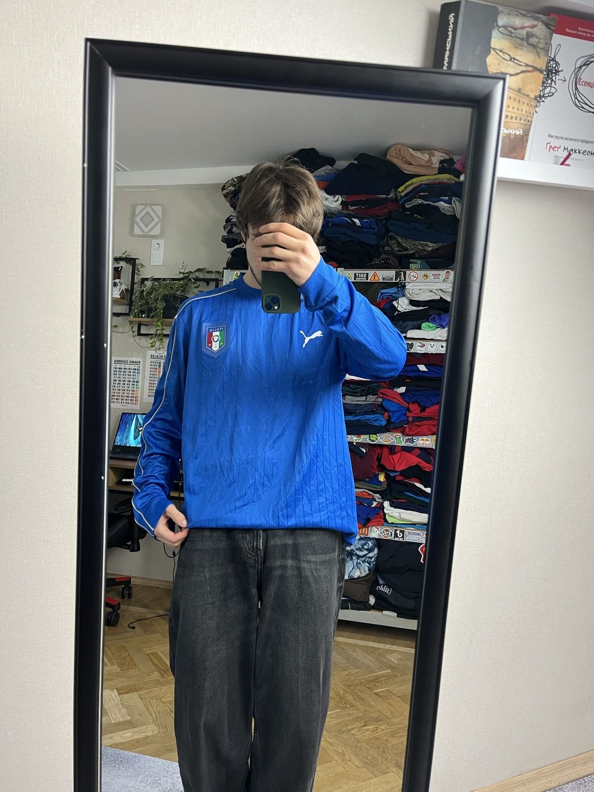 Puma Puma Italy 2016/17 Soccer Jersey Longsleeve Blokecore Shirt Size US XXL / EU 58 / 5 - 2 Thumbnail