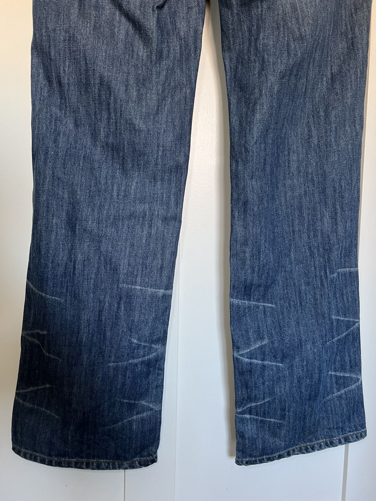 A&G Rock Vintage Dussault leather patchwork loose bootcut jeans Size US 38 / EU 54 - 11 Thumbnail