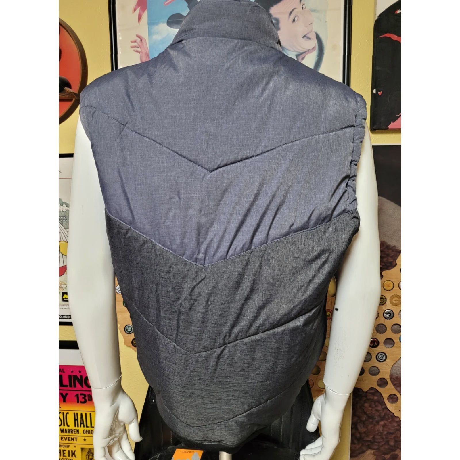 Vintage Valor Collective Vest Large Gray Mens Retro Puffy Puffer Zip Closure L Size US L / EU 52-54 / 3 - 2 Thumbnail