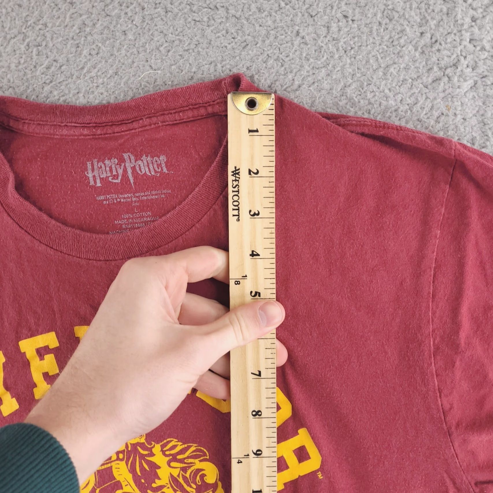 Vintage Harry Potter Shirt Mens Large Red Slim Fit Quidditch Gryffindor Size US L / EU 52-54 / 3 - 7 Thumbnail