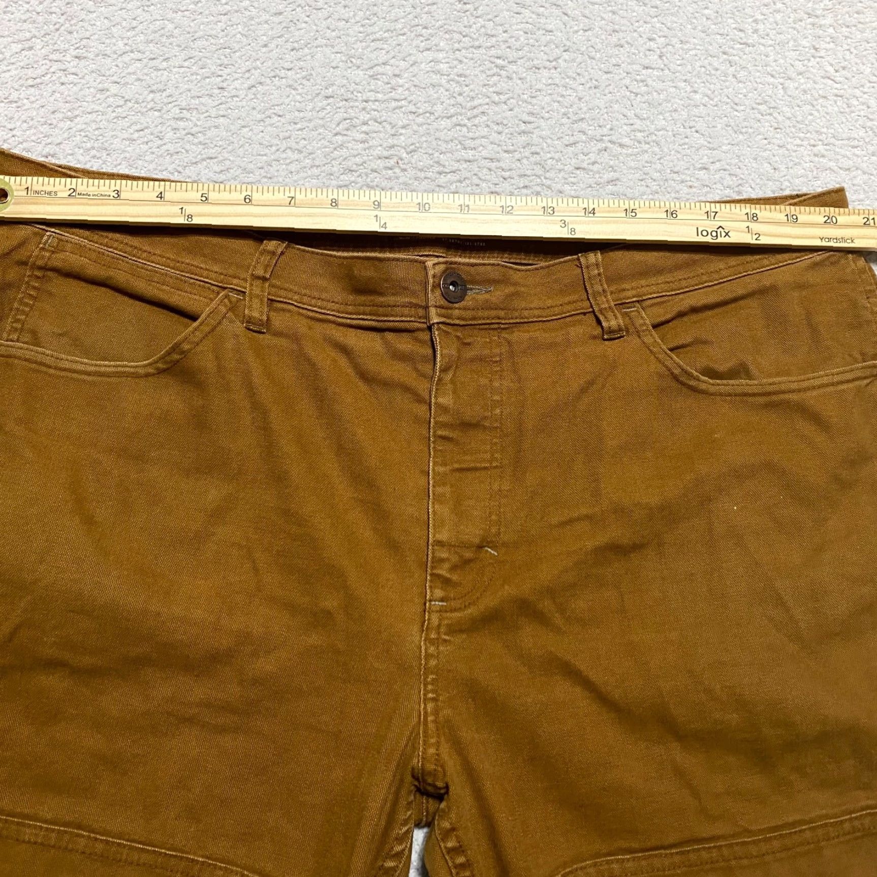 Vintage REI Mens Pants 42x30 Solid Brown Carpenter Straight Leg Work Utility Reg Pants Mens Brown 42x30 Size US 42 / EU 58 - 5 Thumbnail
