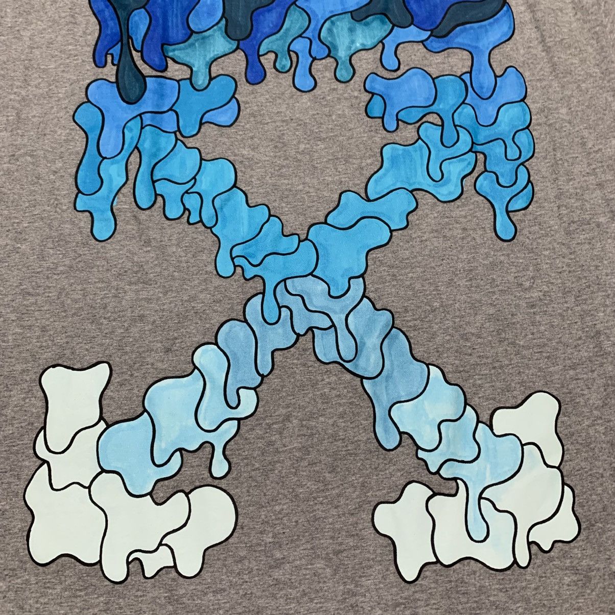 Off-White Off White Large Blue Marker Grey Tee Virgil Abloh Size US L / EU 52-54 / 3 - 3 Thumbnail