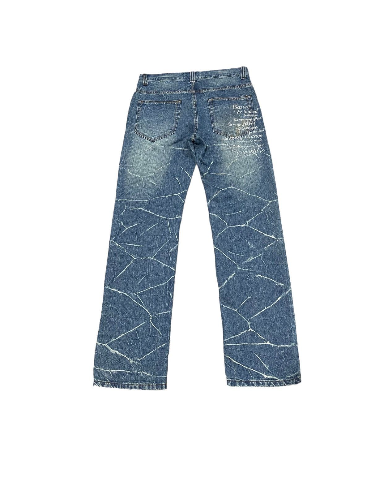 Japanese Brand × Vintage Rare ! Vintage Nylaus Clothing Distressed Flared Jeans Size US 31 - 6 Thumbnail