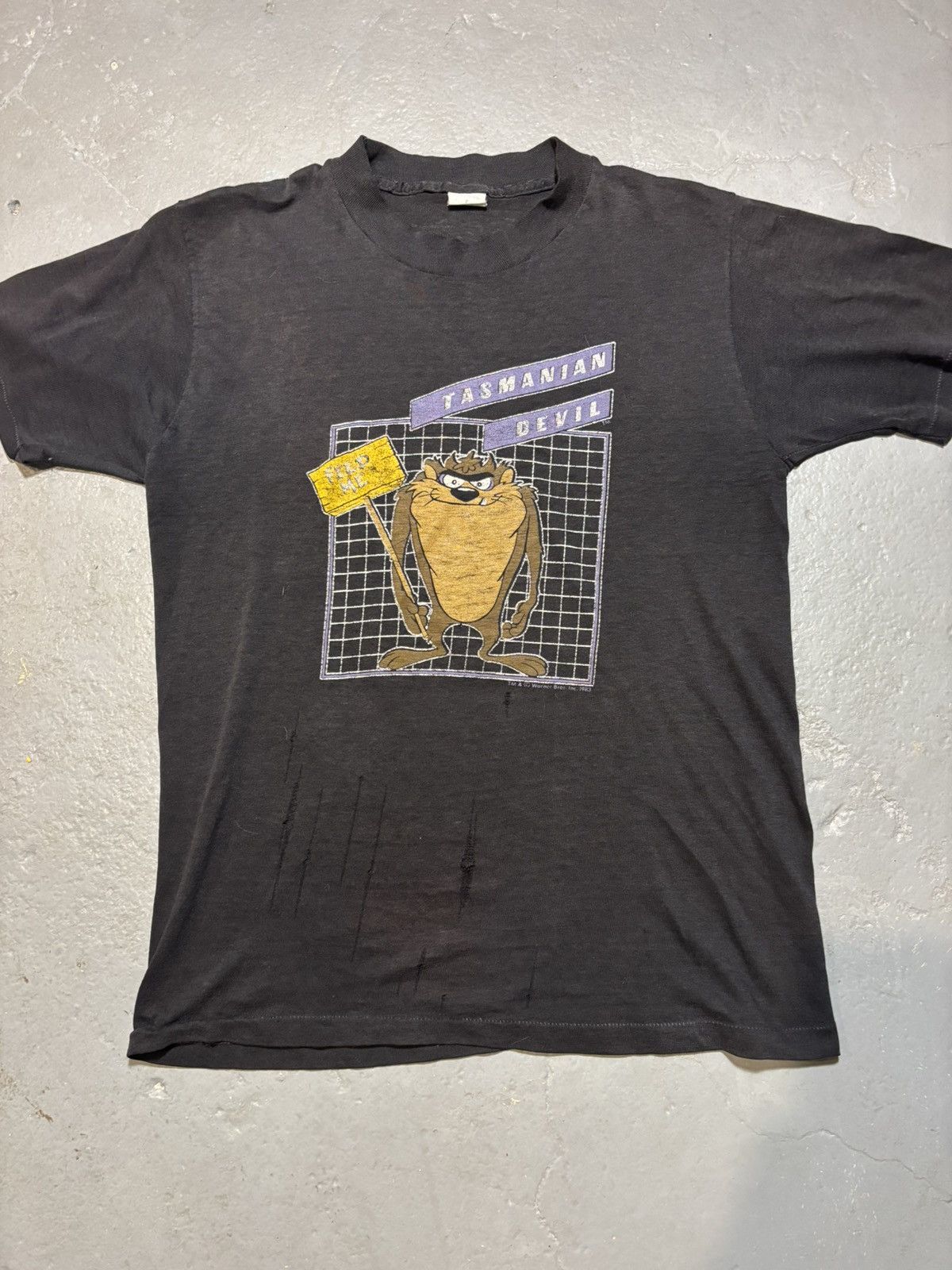 Artek Vintage 80s Taz Tasmanian Devil Looney Tunes Tee Artex USA S Size US M / EU 48-50 / 2 - 1 Thumbnail