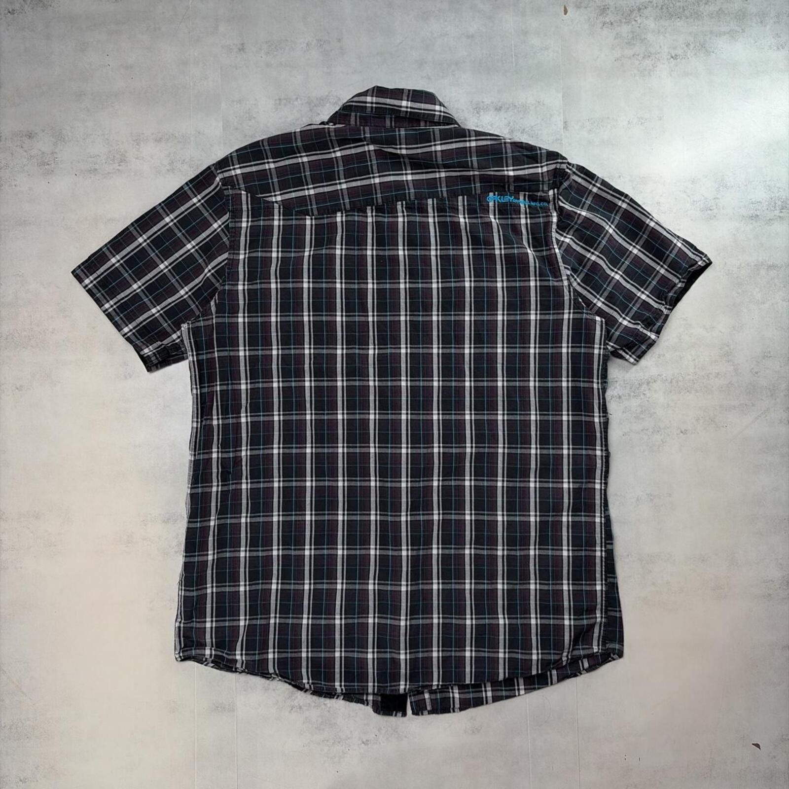 Oakley Y2K Black Oakley Grunge Skater Plaid Button Up Shirt Size US M / EU 48-50 / 2 - 6 Thumbnail