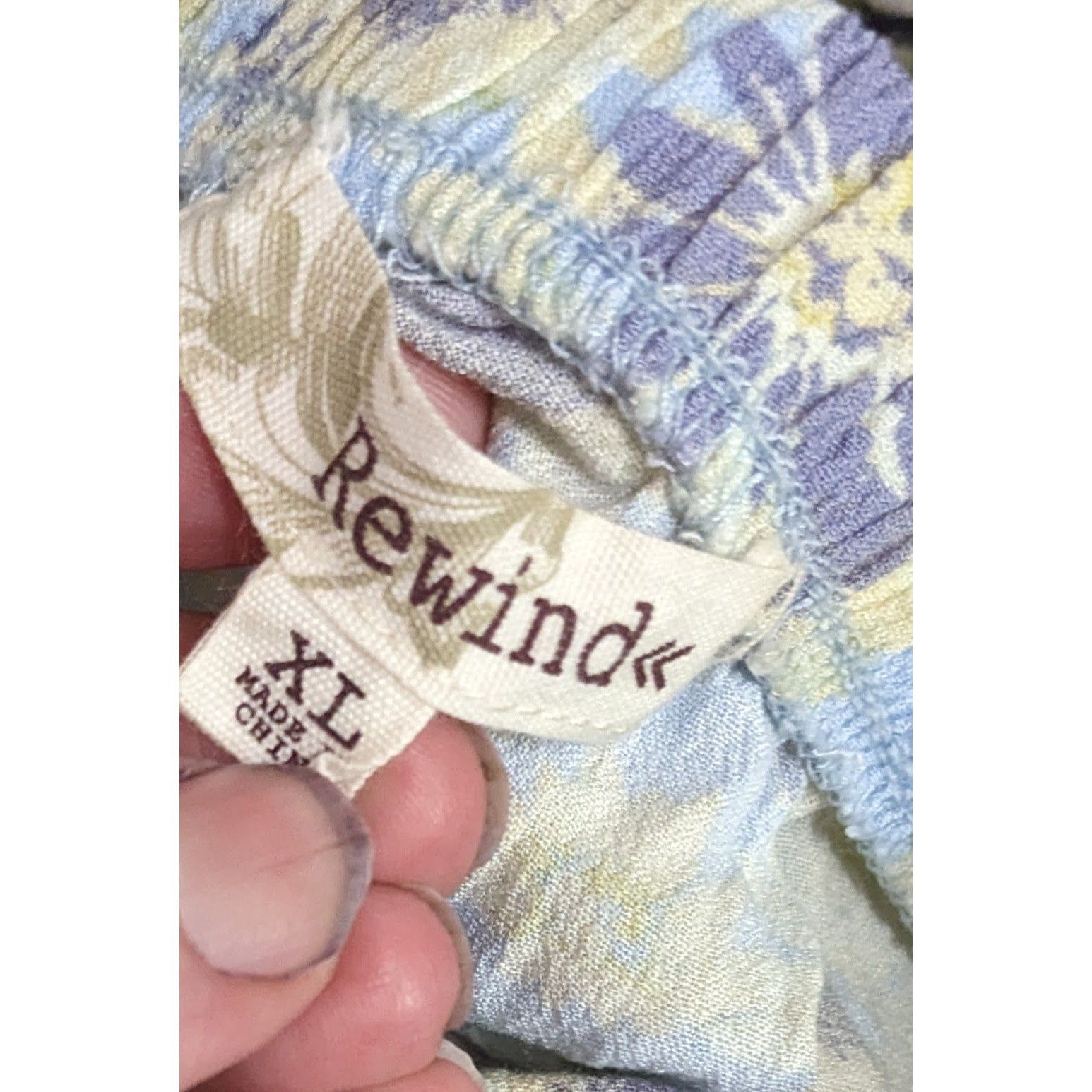 Other Rewind Floral Cottagecore Blue And Yellow Maxi Skirt Size 31" - 6 Thumbnail
