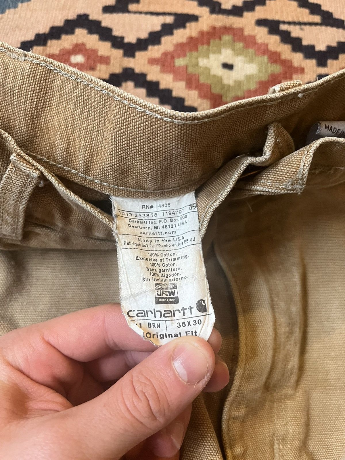 Carhartt Vintage brown carhartt double knee faded and distressed Size US 36 / EU 52 - 3 Thumbnail