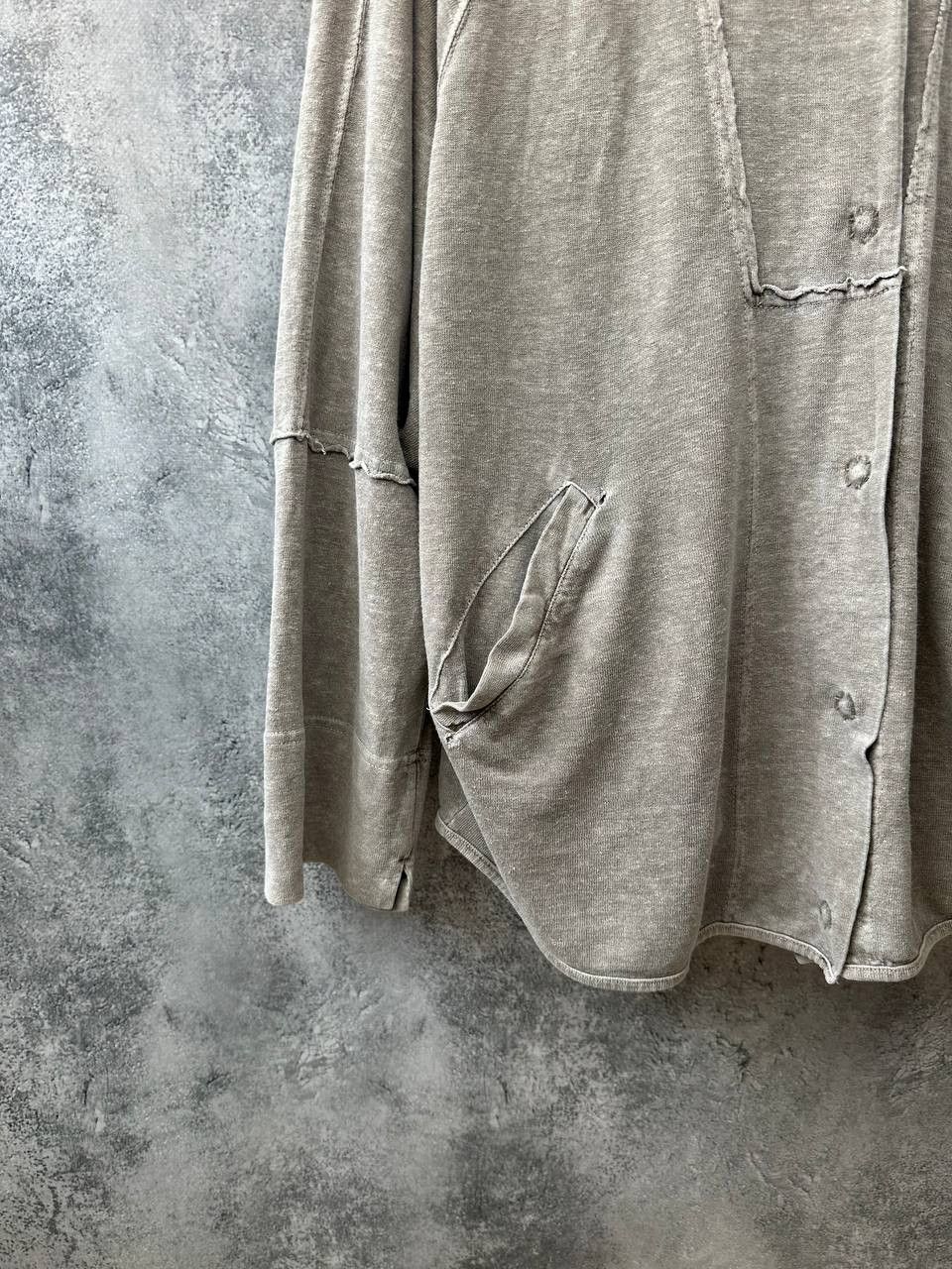OSKA Oska Avant-Garde Linen Blend Cardigan Hooded Jacket Size XL / US 12-14 / IT 48-50 - 7 Thumbnail