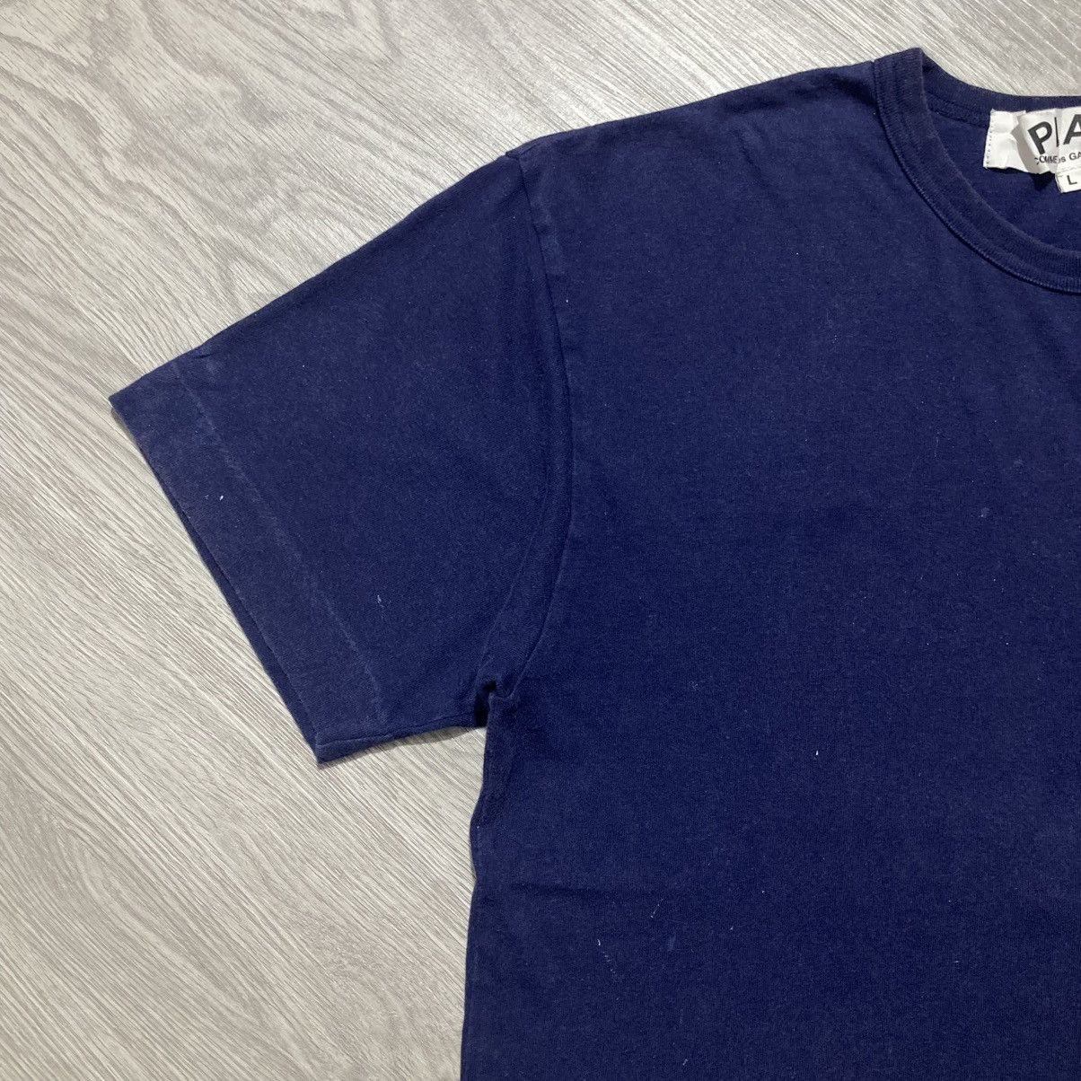 Comme des Garcons PLAY 🇯🇵AD 2019 Comme Des Garcons Play Double Heart Patch Tee Navy Size US M / EU 48-50 / 2 - 8 Thumbnail