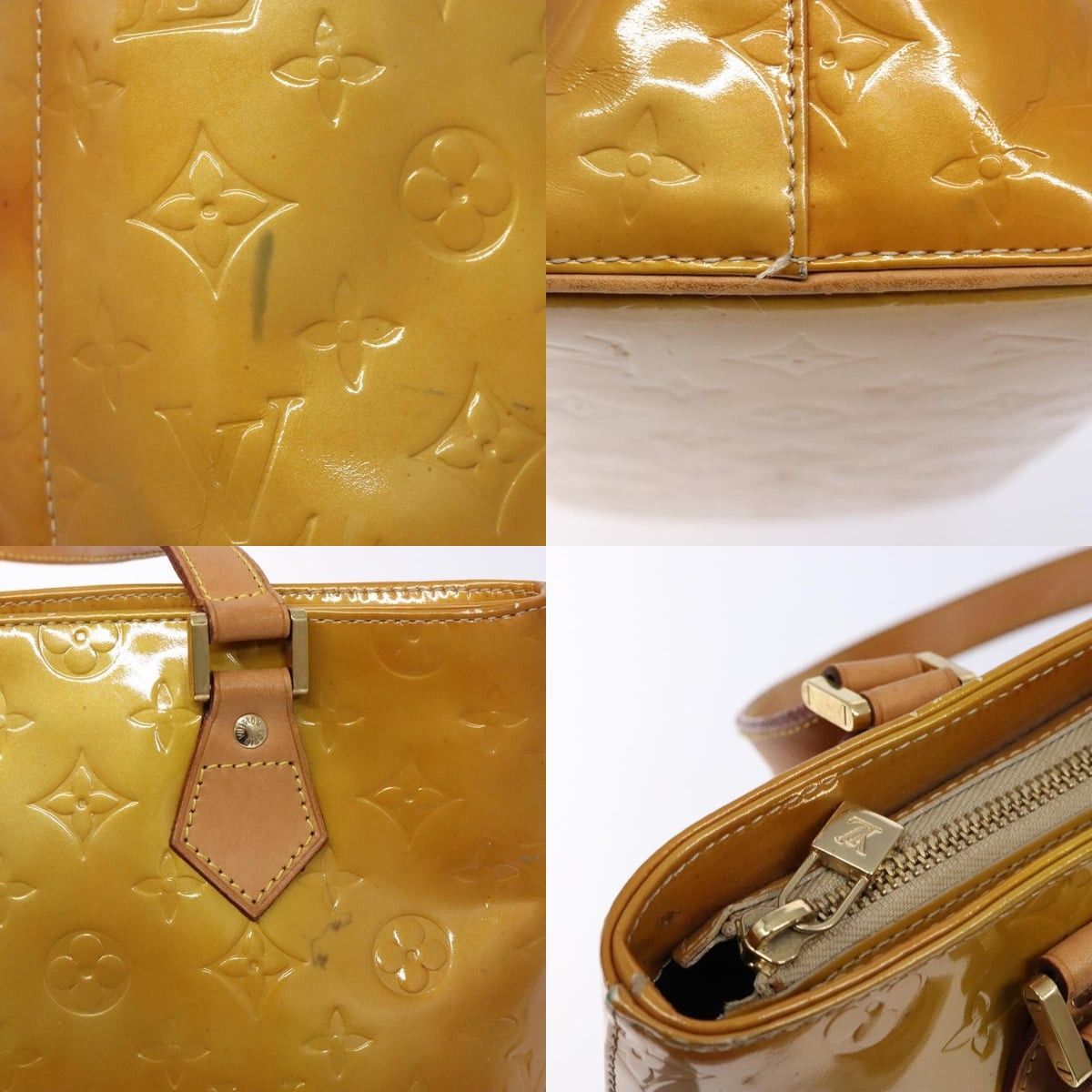 Louis Vuitton LOUIS VUITTON Monogram Vernis Houston Hand Bag Beige M91004 Size ONE SIZE - 11 Thumbnail
