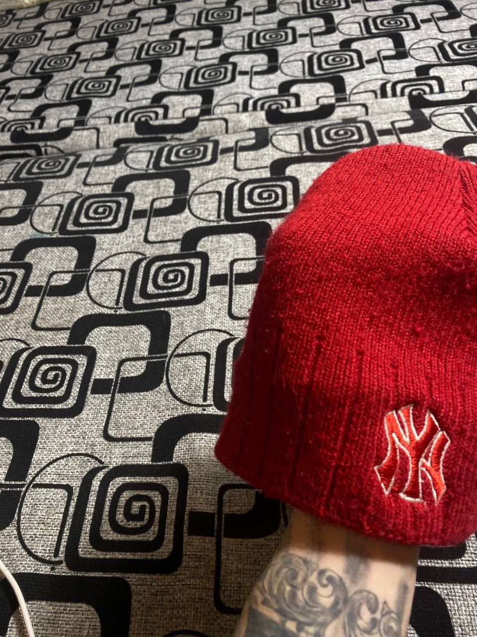 New York Yankees × Vintage Vintage Fur Faux Fuzzy Y2k Ushanka Hat Size ONE SIZE - 7 Thumbnail