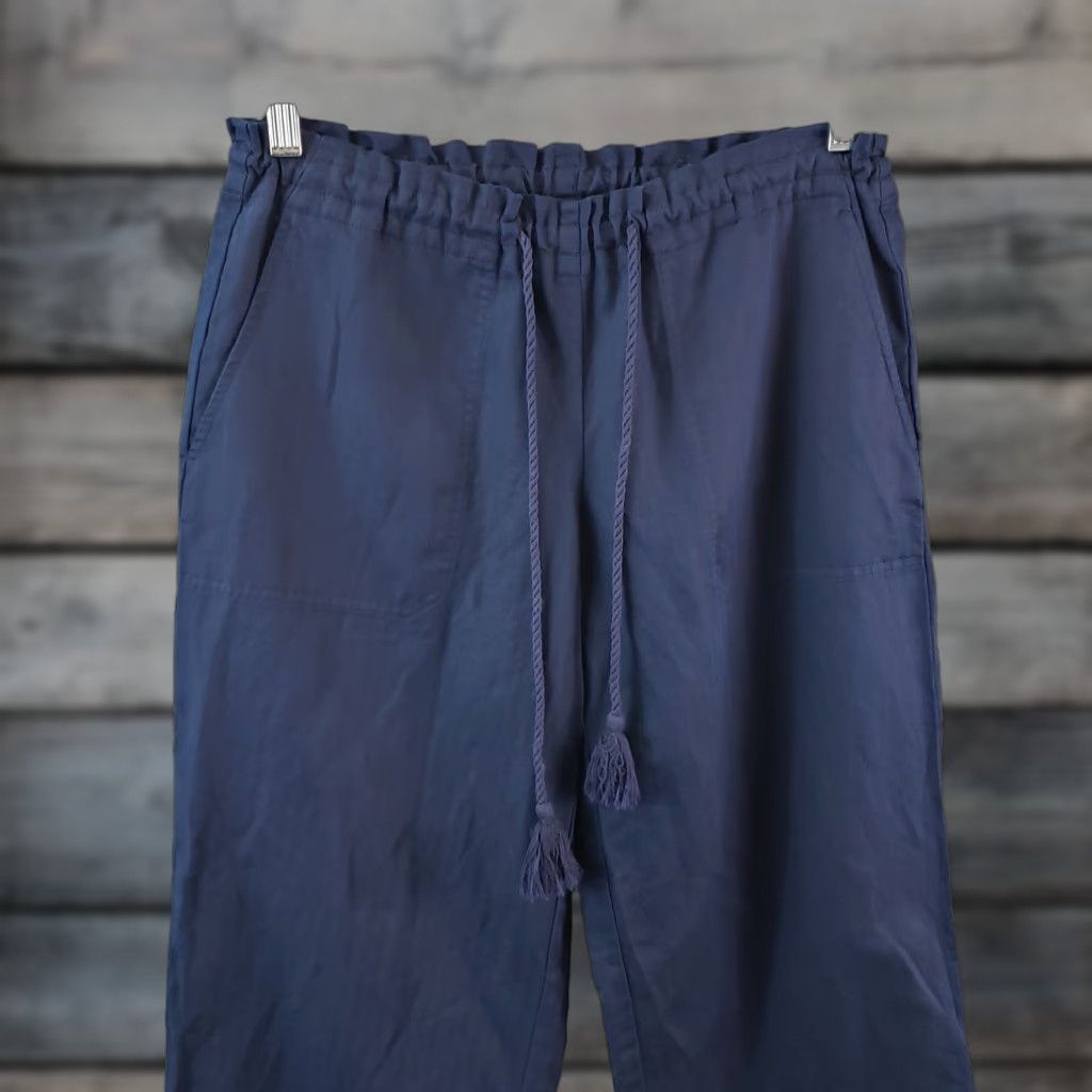 Ralph Lauren Lauren Ralph Lauren Womens Cropped Pants Sz Small Blue Linen Blend Pull On Solid Size 28" / US 6 / IT 42 - 1 Thumbnail