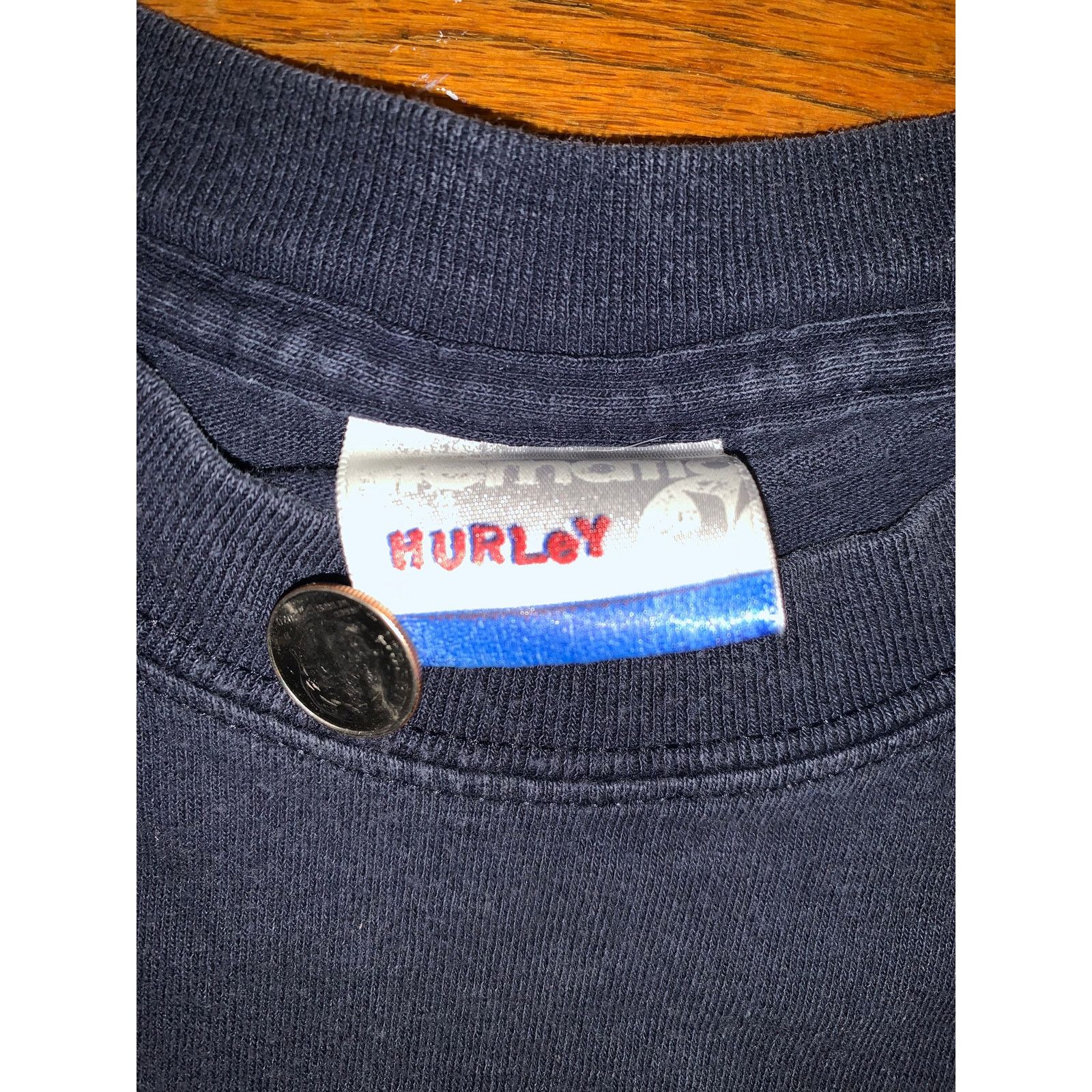 Hurley Vtg Y2K Hurley Cut Off Shirt Navy Blue Thrashed XL Size US XL / EU 56 / 4 - 6 Thumbnail
