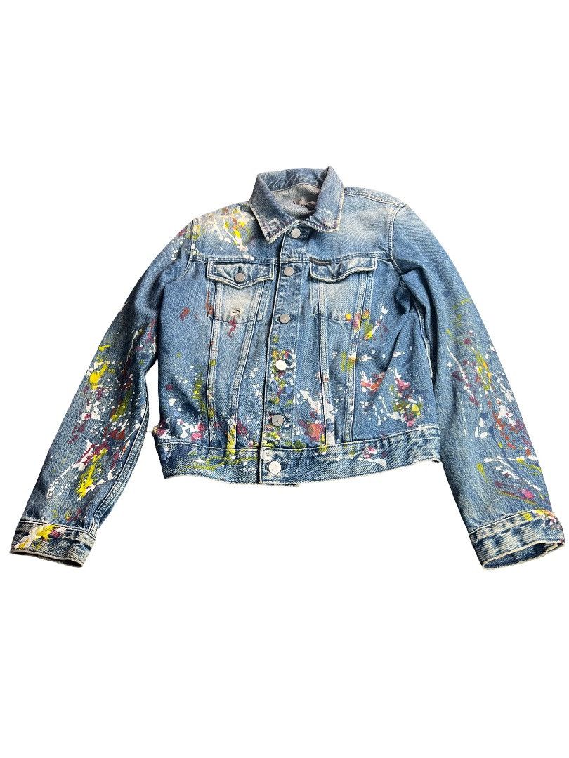 Calvin Klein Calvin Klein Jeans Paint Splatter Denim Jacket (Medium) New Size US M / EU 48-50 / 2 - 5 Thumbnail