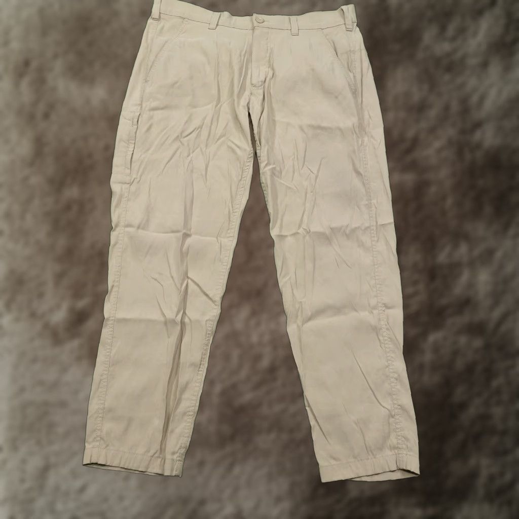 Eddie Bauer Vintage Eddie Bauer Travex Nylon Blend Beige Tan Lightweight Men's Hiking Pants 36x30 Size US 36 / EU 52 - 1 Thumbnail