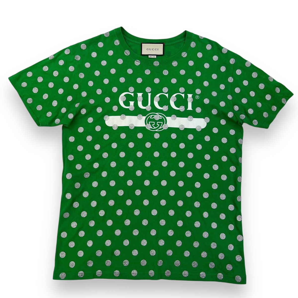 Gucci Gucci Green Polka Dot T Shirt Size US S / EU 44-46 / 1 - 2 Thumbnail
