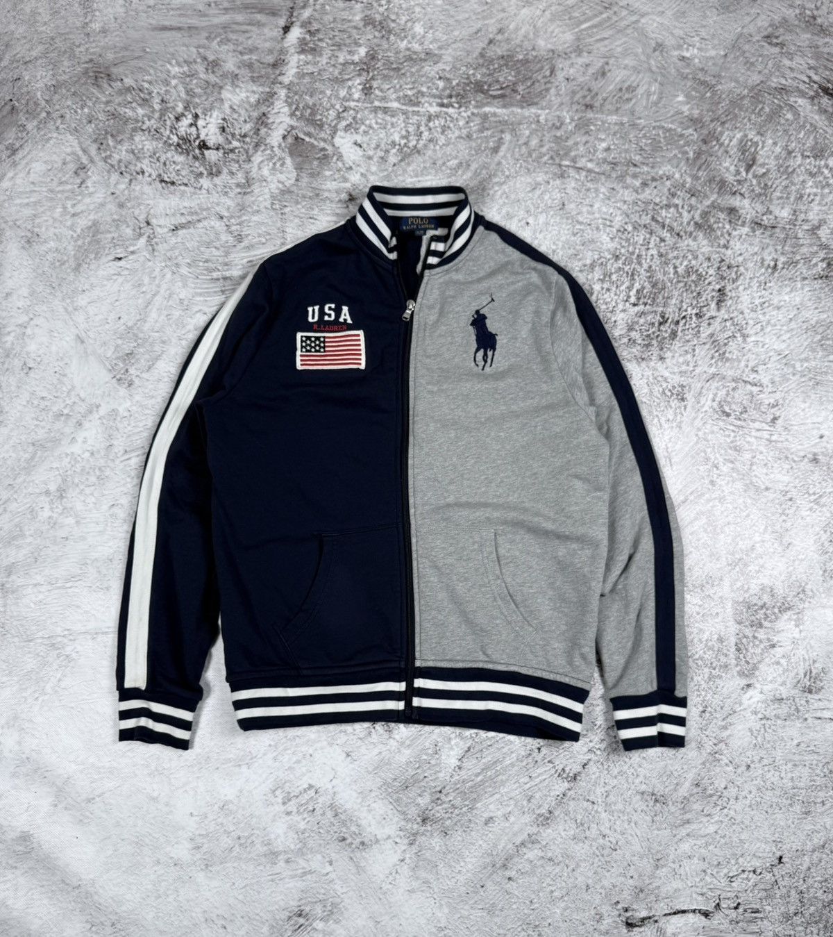 Polo Ralph Lauren × Ralph Lauren × Vintage Chief Keef Polo Ralph Lauren zip sweatshirt grey USA Size US M / EU 48-50 / 2 - 1 Thumbnail