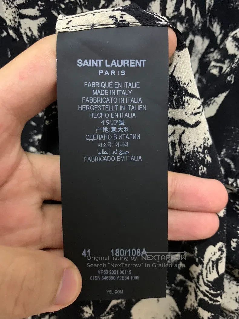 Saint Laurent Paris Saint Laurent Paris size 41 Silk French Rose Shirt Size US XXL / EU 58 / 5 - 4 Thumbnail