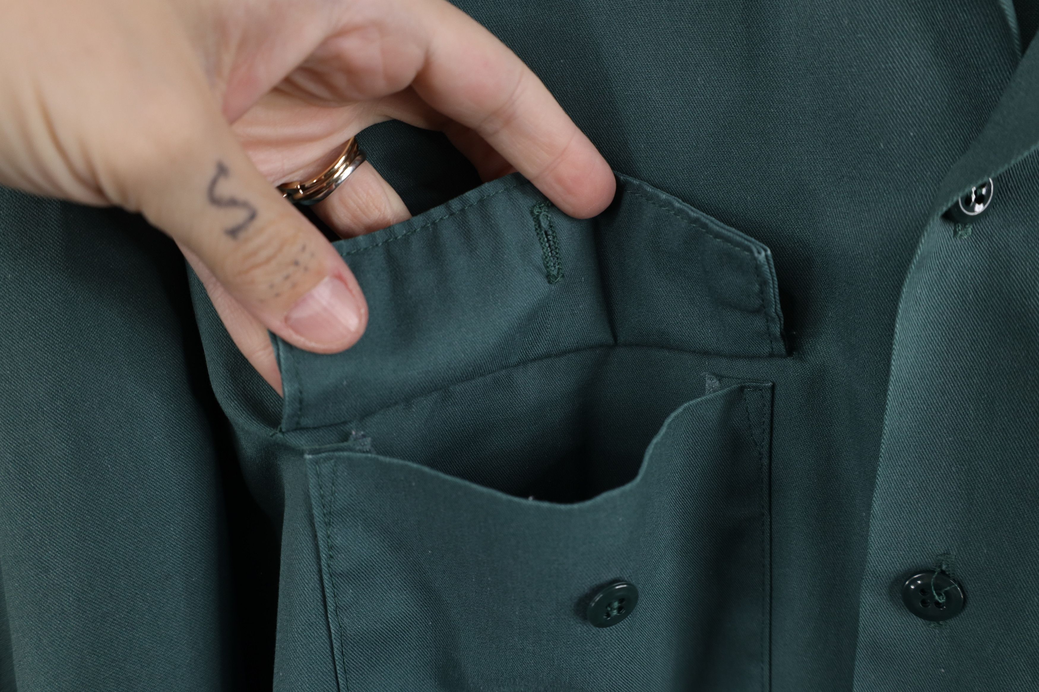 Dickies Vintage 90s Dickies Workwear Mechanic Button Shirt USA Green Size US M / EU 48-50 / 2 - 8 Thumbnail