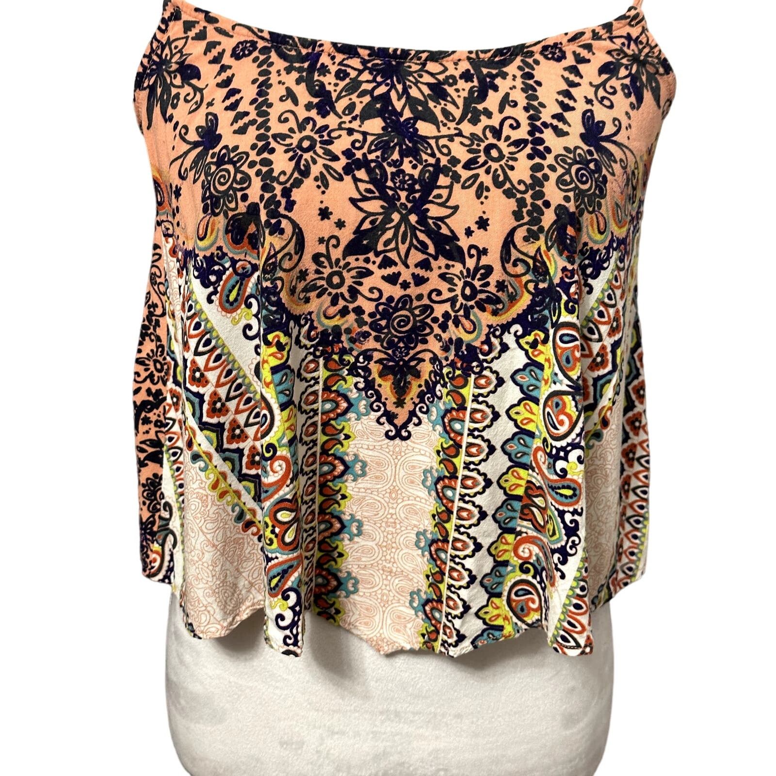 Other Eyelash Camisole Top Geometric Spaghetti Straps Multi XS Size XS / US 0-2 / IT 36-38 - 3 Thumbnail