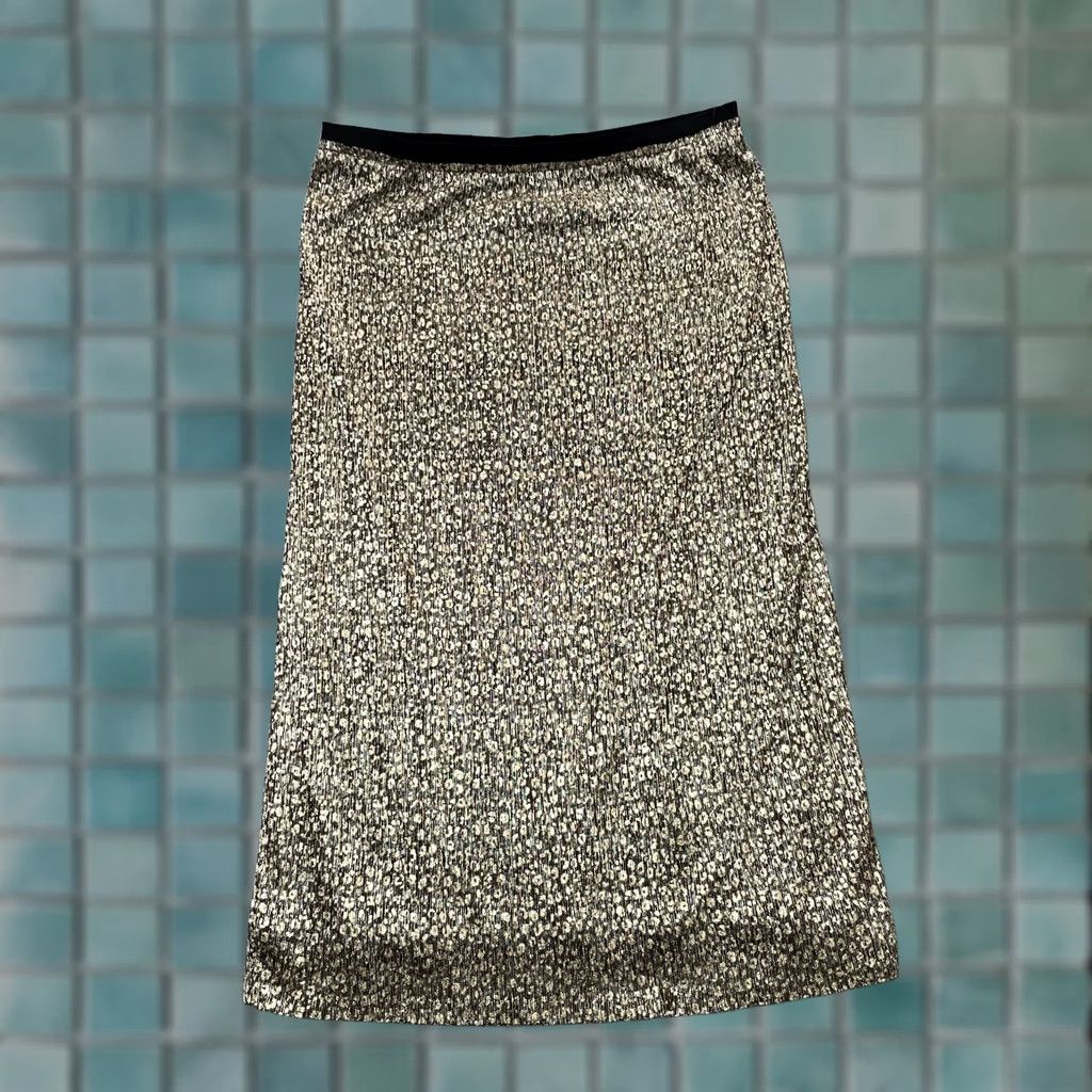 Anthropologie Anthropologie Skirt Womens 14 Beige Maeve Anina Shimmer Midi Straight And Pencil Size 36" / US 14 / IT 50 - 1 Thumbnail