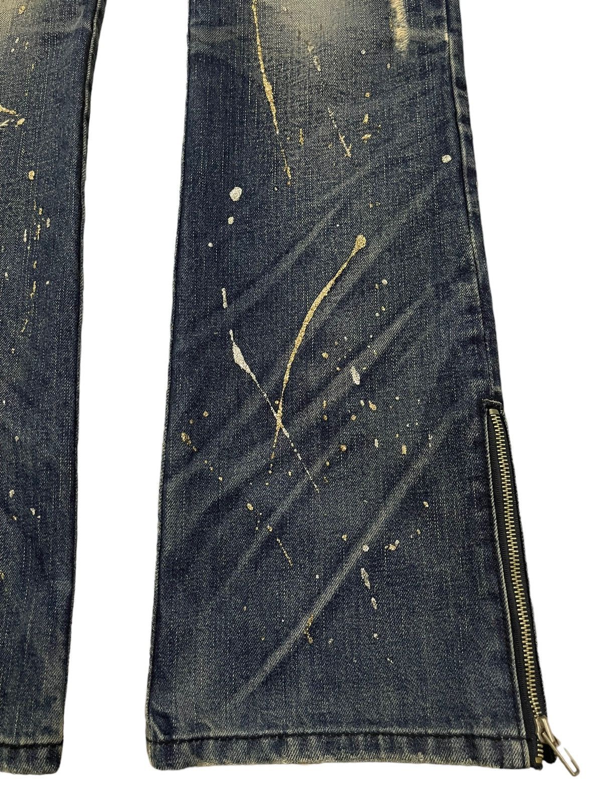 If Six Was Nine Vintage Japanese Brand Distressed Splash Flare Jeans Size US 33 - 9 Thumbnail